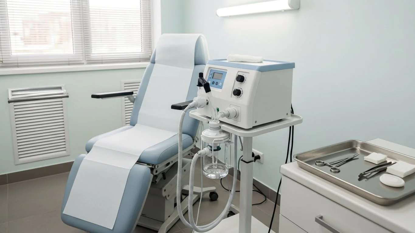 suction machine in a clinic