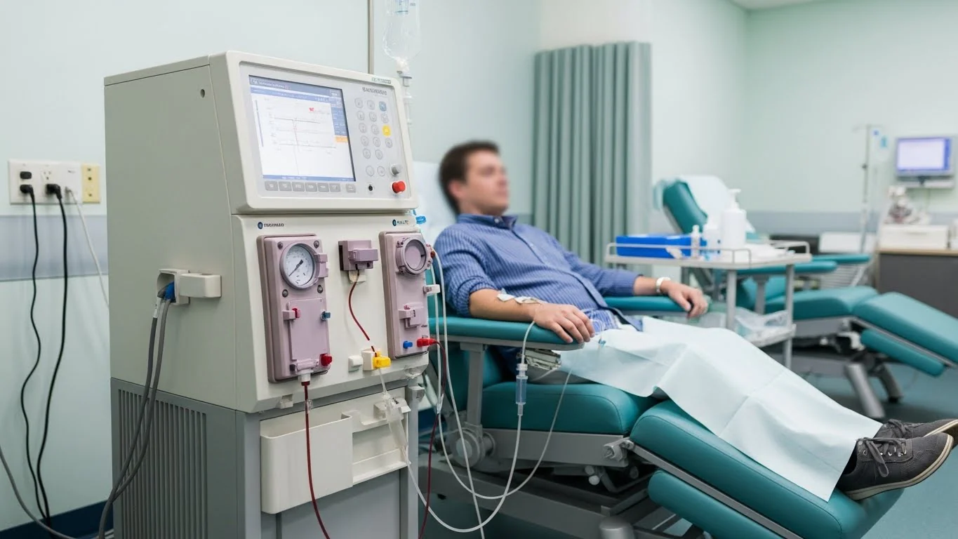 dialysis machine in a clinic or hospital